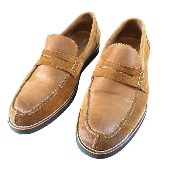 Marc Nolan Abe Nubuck Shoes Penny Loafers Slip On Shoe Size 9 - Picture 2 of 15